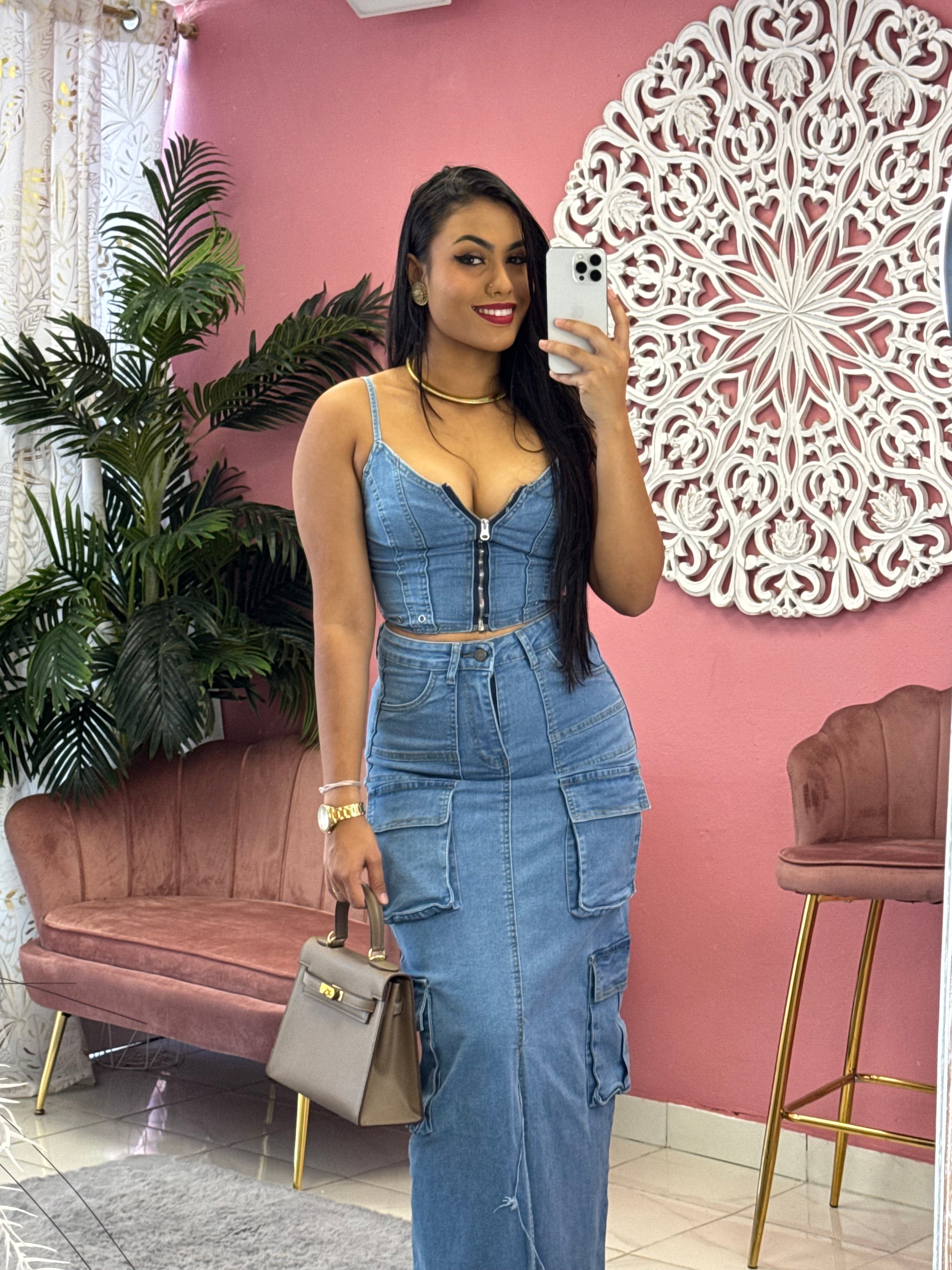 Ensemble longue en jeans