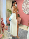 Robe dos nue fleur