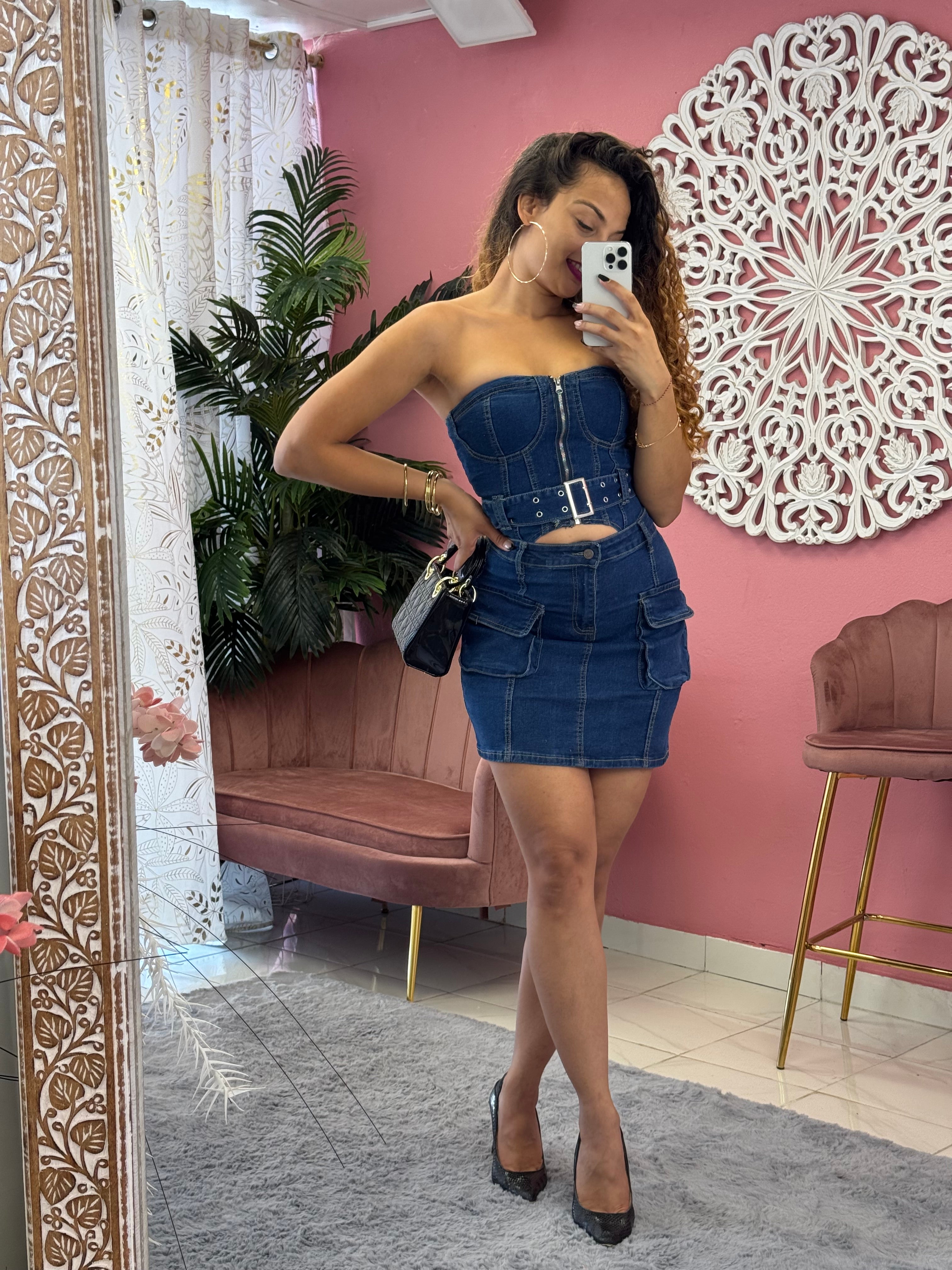 Ensemble jeans bustier