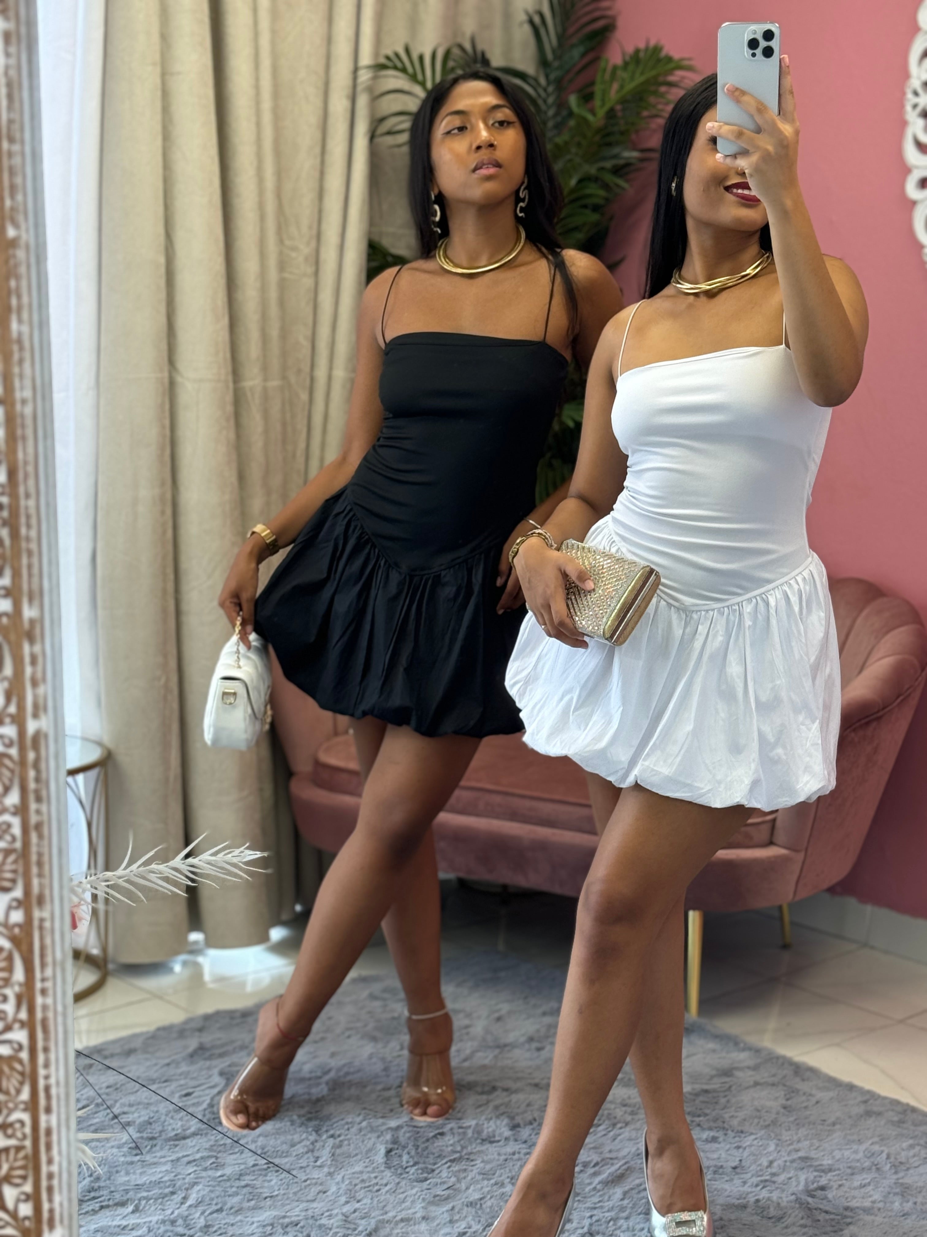 robe bustier courte fluide avec bretelles